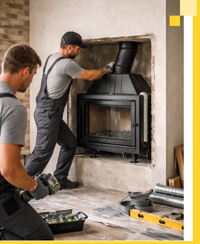 Установка каминных топок в Балашове: монтаж, подключение