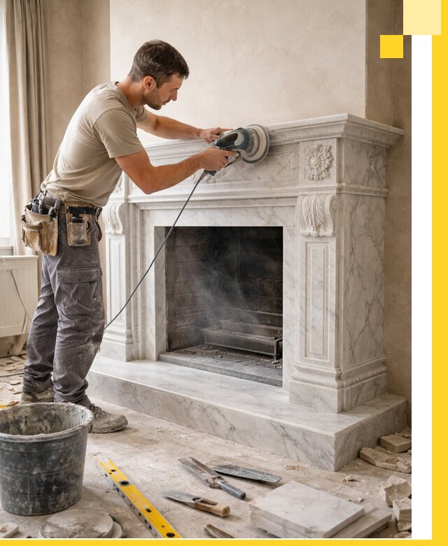 Изготовление и установка мраморных каминов в Балашове под ключ