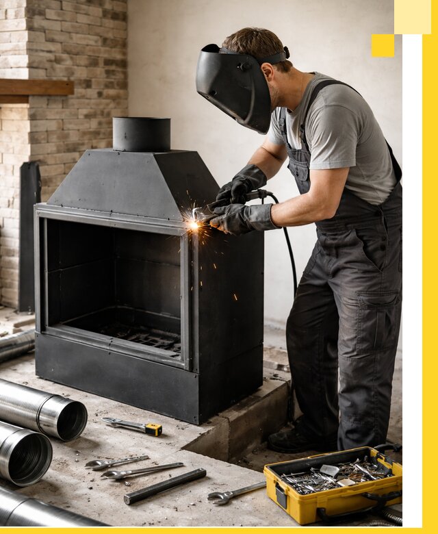 Продажа и установка металлических каминов в Балашове под ключ