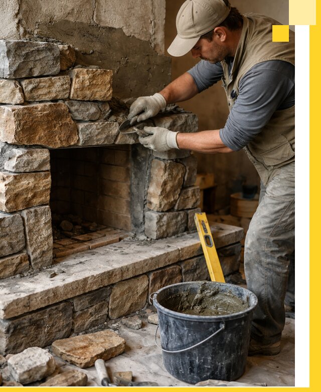 Изготовление и установка каменных каминов под ключ в Балашове