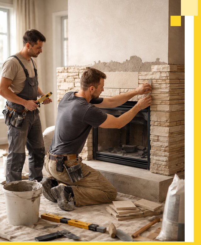 Установка и монтаж каминов для загородного дома в Балашове