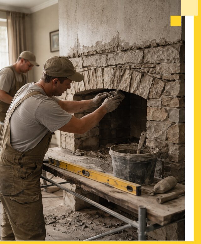 Изготовление каминов под ключ в Балашове, монтаж и отделка