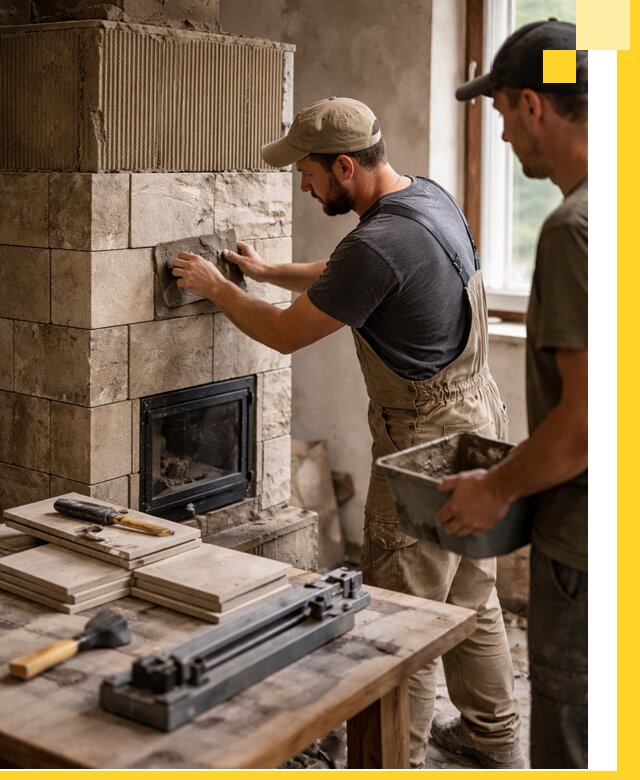 Профессиональная облицовка печей в Балашове: керамика и камень