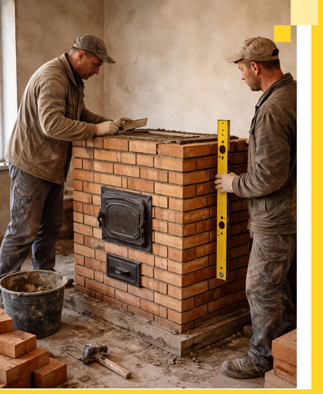 Отопительные печи под ключ в Балашове, установка и сборка