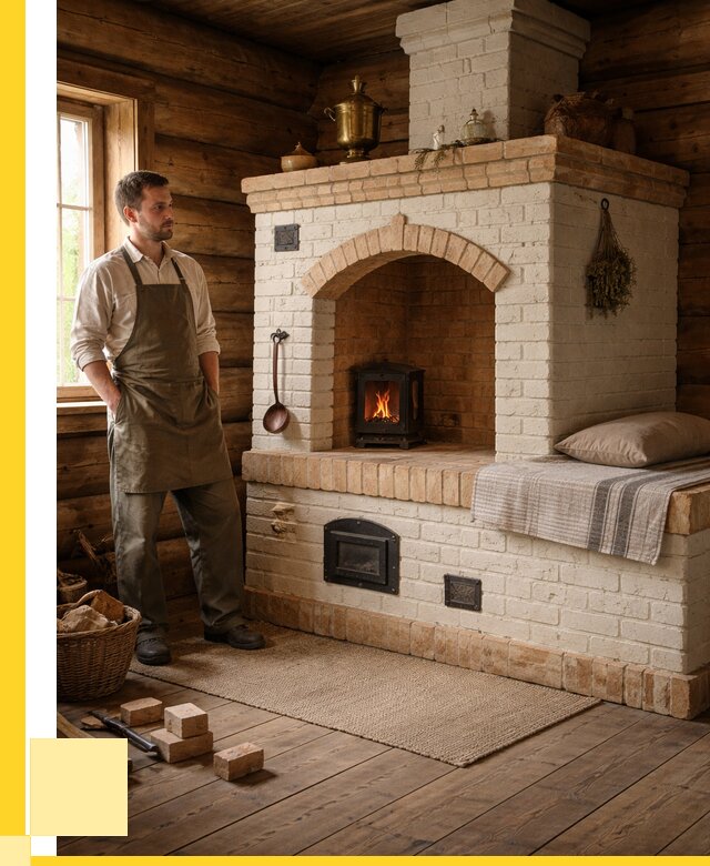 Русские печи с лежанкой под ключ в Балашове от 152535 р. ЭриданБла