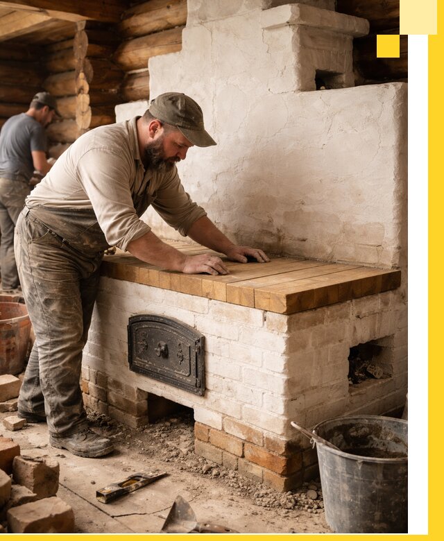 Проектирование и установка русской печи с лежанкой в Балашове