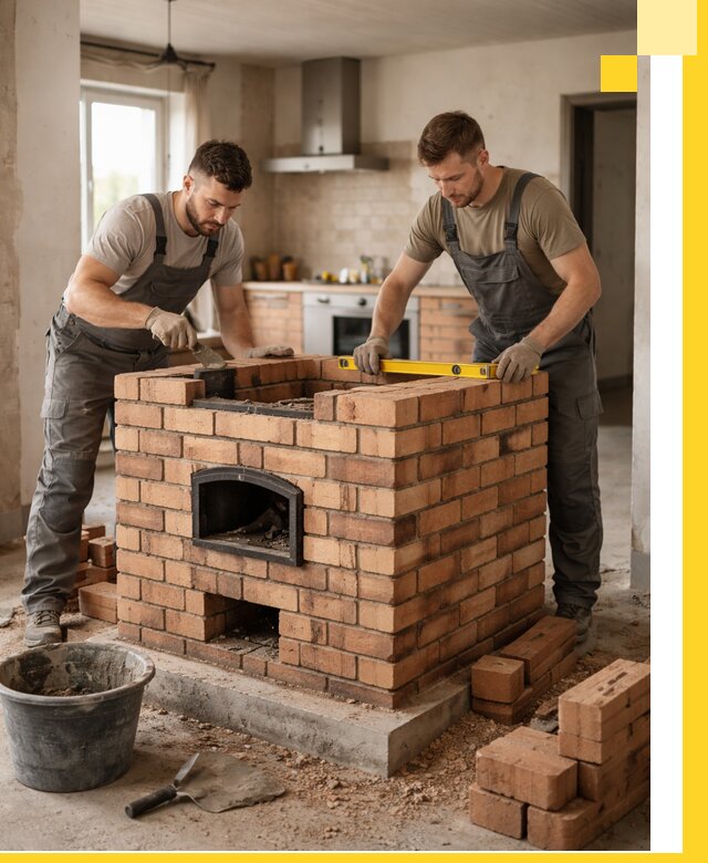 Установка и монтаж печей в частном доме в Балашове под ключ