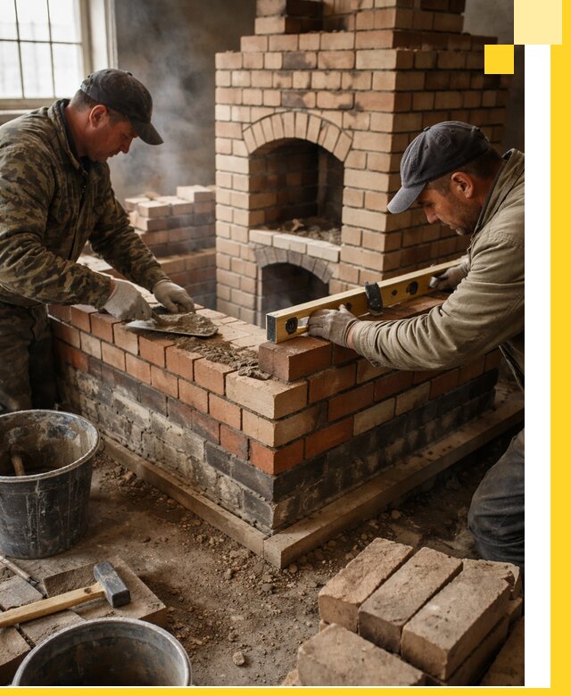 Изготовление и монтаж печей и каминов из кирпича в Балашове