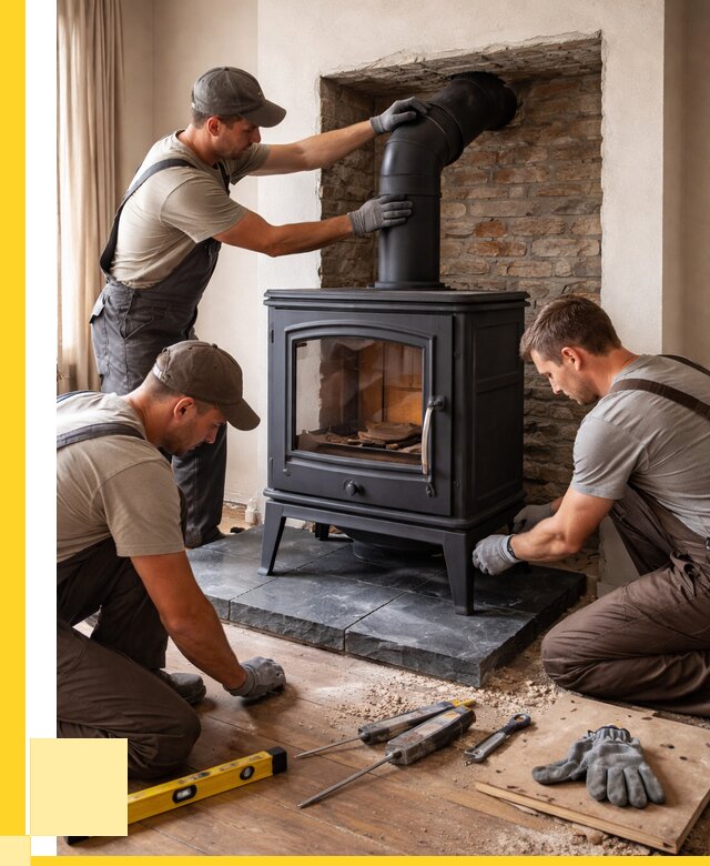 Монтаж печи камина в частном доме в Балашове от 25423 р. | ЭриданБла