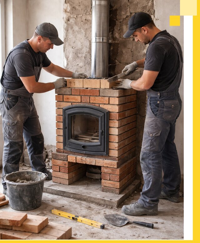 Монтаж печи камина под ключ в Балашове с гарантией и пусконаладкой