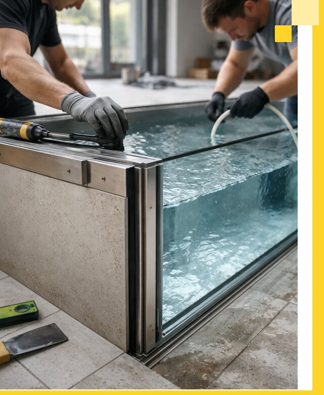 Проектирование и монтаж стеклянных бассейнов в Балашове