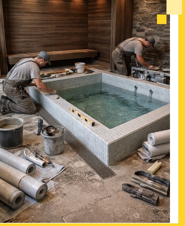 Установка и строительство бассейнов для сауны в Балашове