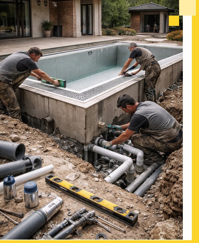 Строительство переливных бассейнов в Балашове под ключ