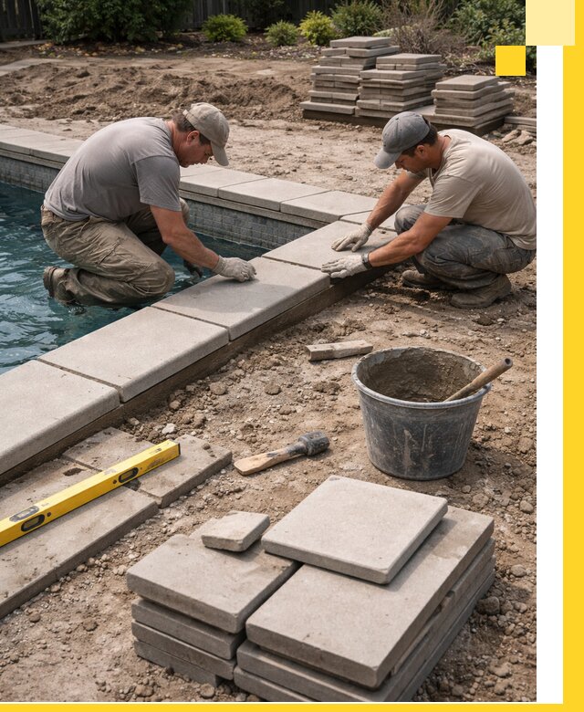 Установка и изготовление копингового камня для бассейнов в Балашове