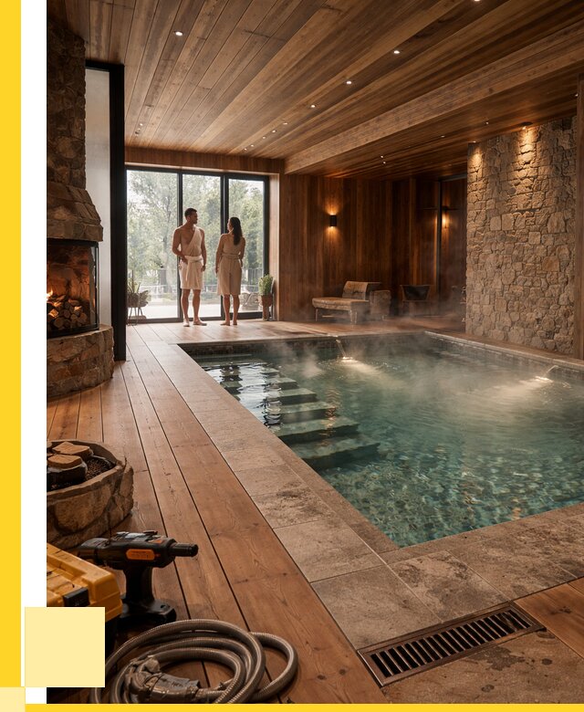 Проекты бань с бассейном под ключ в Балашове от 76268 р., ЭриданБла