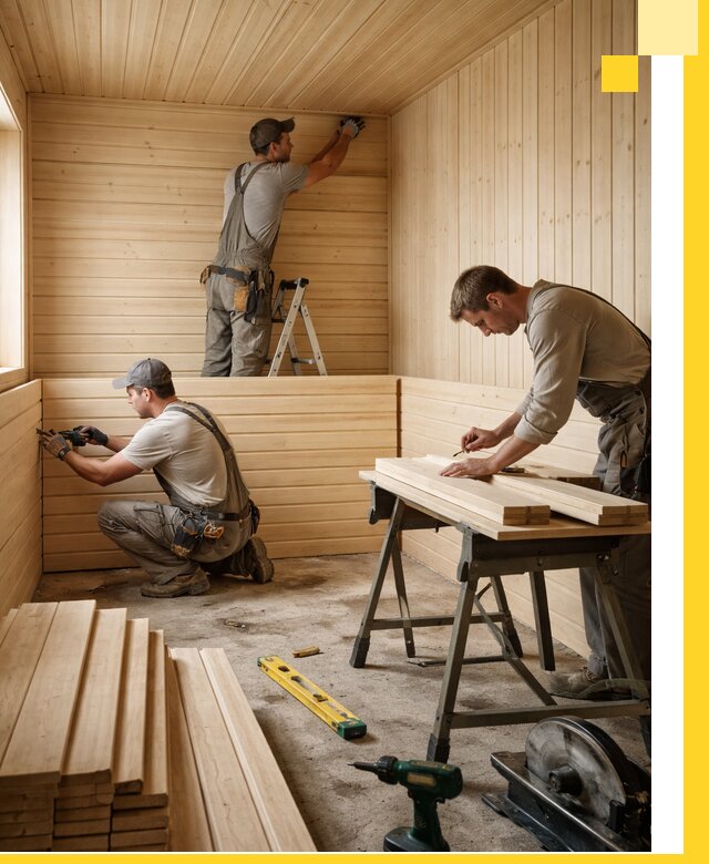 Обшивка саун в Балашове из натуральной древесины под ключ