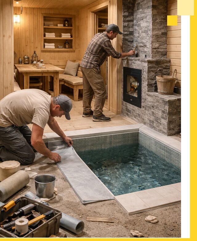 Строительство бань с комнатой отдыха под ключ в Балашове