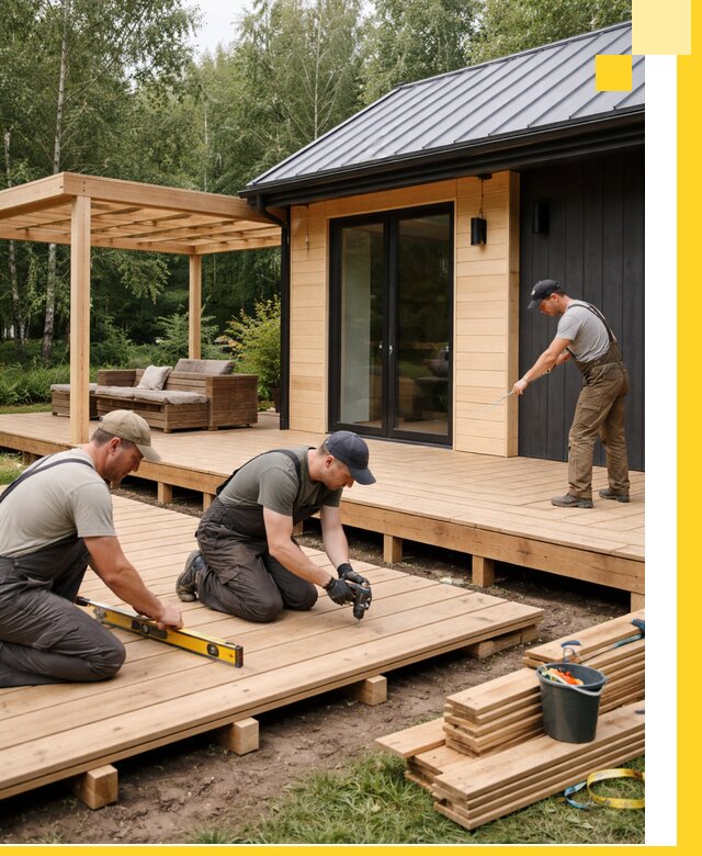 Строительство бань с террасой и бассейном под ключ в Балашове