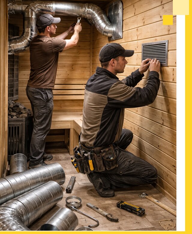 Проектирование и монтаж вентиляции бани в Балашове под ключ