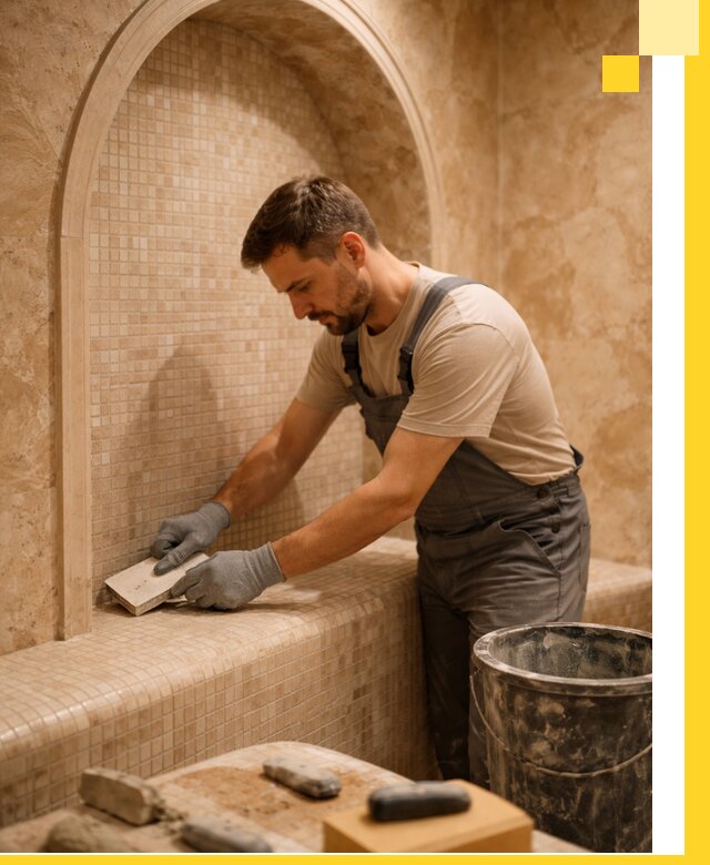 Профессиональная отделка хамамов с мозаикой под ключ в Балашове