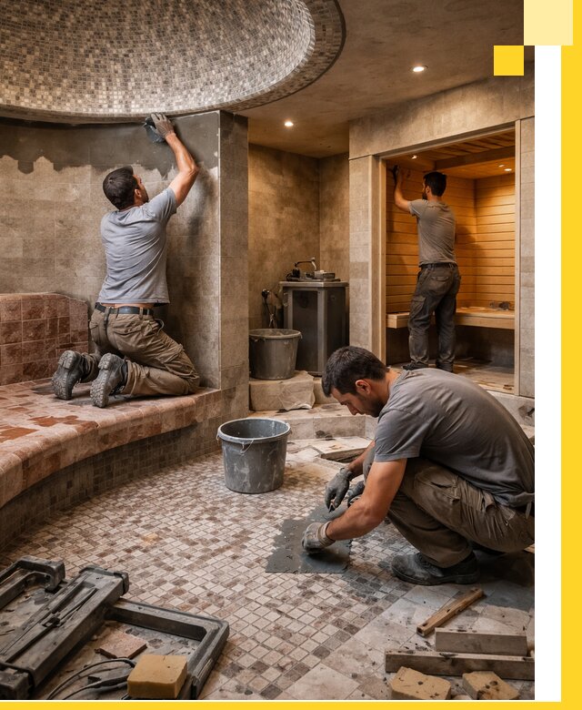 Проект и строительство хамама бани и сауны под ключ в Балашове