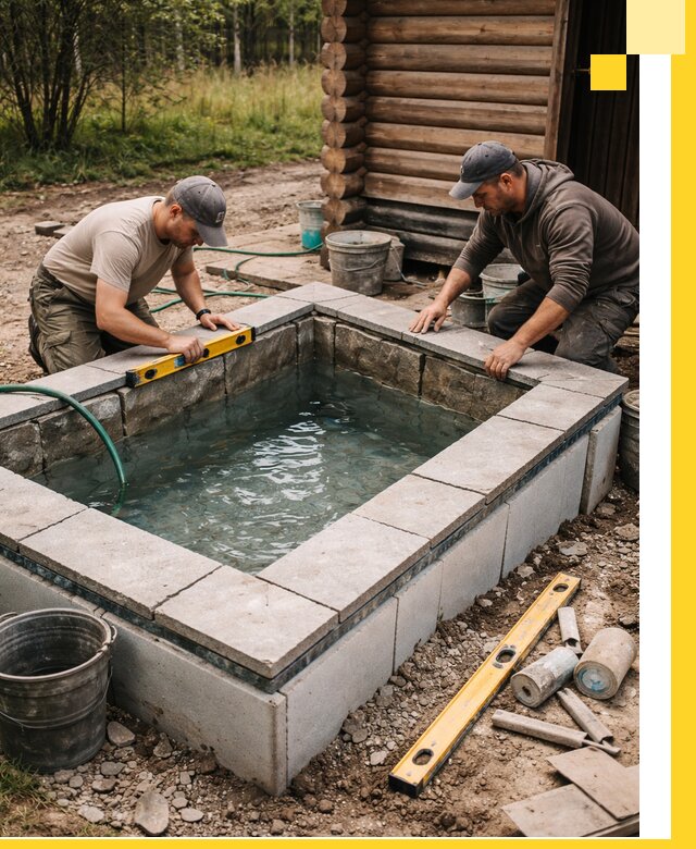 Изготовление и установка холодных купелей под ключ в Балашове